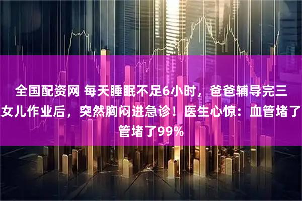 全国配资网 每天睡眠不足6小时，爸爸辅导完三年级女儿作业后，突然胸闷进急诊！医生心惊：血管堵了99%